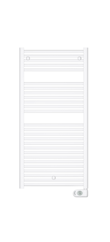 Alva Amoa Badheizkörper 120x60cm rein elektrisch, 750W, Weiß - AQBHAM120.60ELW