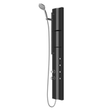 Alva Spa Duschpaneel 19 x 140cm Thermostat, Schwarz Matt - AQARSPDP4S