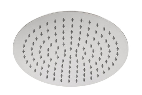 Alva Varia Kopfbrause Dm 31cm rund mit Antikalk, Edelstahl poliert - AQARVAKB31