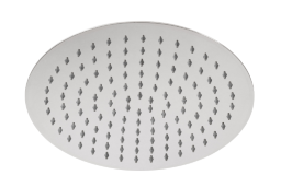 Alva Varia Kopfbrause Dm 31cm rund mit Antikalk, Edelstahl poliert - AQARVAKB31