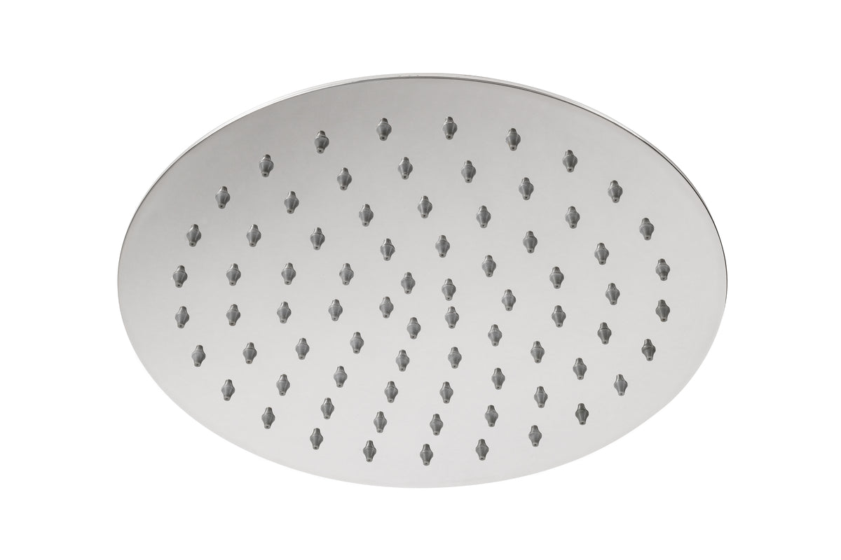 Alva Varia Kopfbrause Dm 26cm rund mit Antikalk, Edelstahl poliert - AQARVAKB26