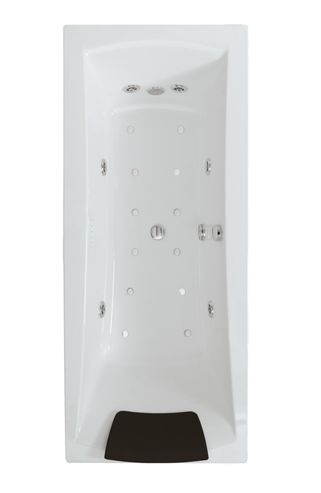 Alva Spa Whirlwanne Duo 180x80cm, System Premium, Weiß - AQWWSPD180P
