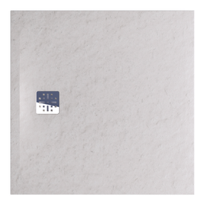 Alva Ora 1.0 Mineralguss Brausetasse 90x90x3cm, Stone Weiß - AQBTORBT90.1W