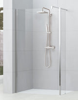Alva Spa 1.0 Fixteil 90 30cm f. freist. Seitenw. SPA 1.0,Glas ESG Cl.,Silber HGL - AQDUSPFT30.1