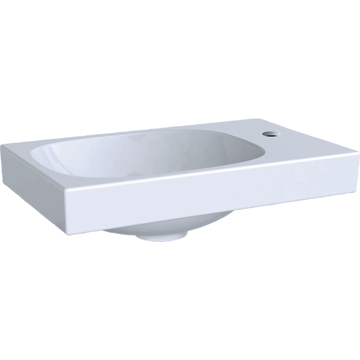 GEBERIT SANITAER Geberit Acanto HWB, asymmetrisch 400x250mm m HL rechts, o ÜL, weiß  – 500.635.01.2