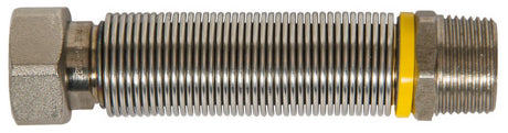 Alva Gas NiroFlexschl. ÖVGW gepr., 105-200mm Mutter 3/4 x Nippel 1/2 - ACGF1520.105AG