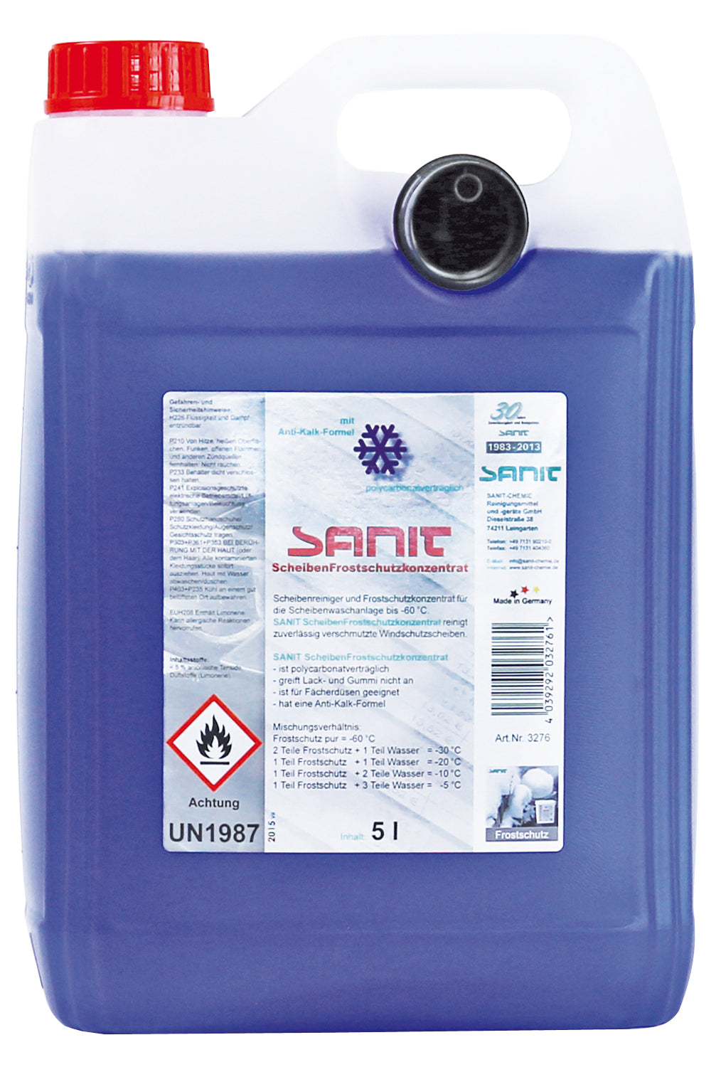 Alva Sanit Scheibenfrostschutz bis -30Grad, 5 L Kanister - 3273
