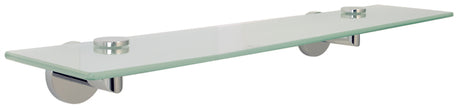 ALVA Ora Ablageplatte, Glas sat. 52x13,5cm,inkl. Konsolen z. Kleben,Chrom - AQASORABK