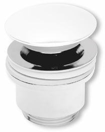 ALVA Varia Ablaufvent. 5/4 Clic. mit Stopfen, Höhe bis 60mm, Weiß - AQARVAAVC5W