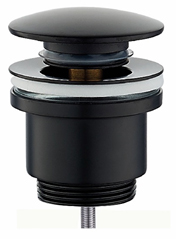 Alva Varia Ablaufvent. 5/4 Clic. mit Stopfen, H”he bis 60mm,Schwarz - AQARVAAVC6S