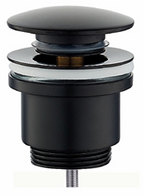 Alva Varia Ablaufvent. 5/4 Clic. mit Stopfen, H”he bis 60mm,Schwarz - AQARVAAVC6S