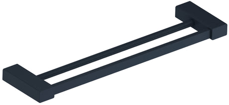 Alva Amoa Doppelbadetuchhalter 49cm, Schwarz - AQASAMDBH49
