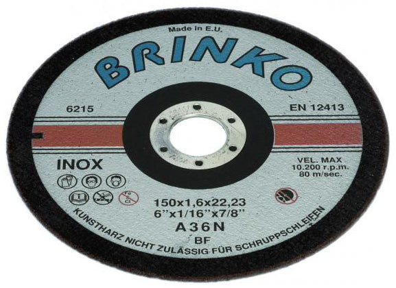 BRINKO Brinko Trennscheibe 6215 für Kupfer,Stahl,Edelstahlr.,125mm  – 6215/125