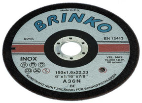 BRINKO Brinko Trennscheibe 6215 für Kupfer,Stahl,Edelstahlr.,125mm  – 6215/125