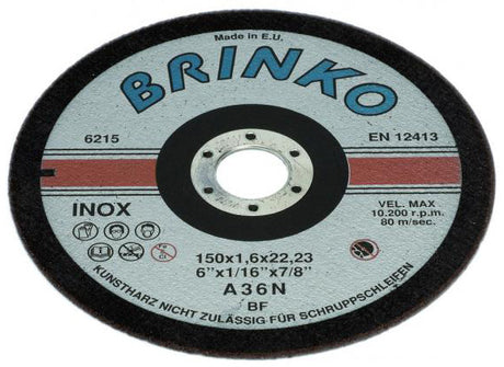 BRINKO Brinko Trennscheibe 6215 für Kupfer,Stahl,Edelstahlr.,125mm  – 6215/125