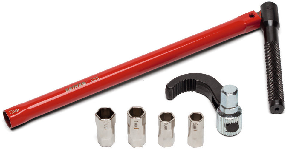BRINKO Brinko Kombi-Standhahnschlüssel für 9, 10, 11, 12, 13mm, mit Klaue 13mm  – 655