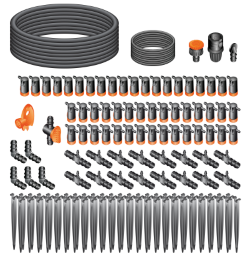 ALVA Gartenberegnung Micro Drip, Set Terrasse,50 Pfl.,25m Schl., Tropfer - ACGBMDST