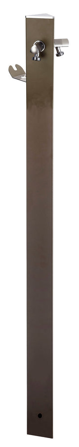 Alva Wasserzapfstelle für Bodenmontage, Alu grau eloxiert, point 2x1/2" - ACGAP
