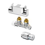 OVENTROP Oventrop Anschl. SET Multiblock T/Uni SH Eck, weiß  – 1184184