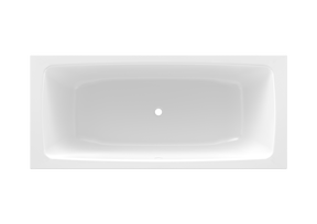 Alva Forta Stahlemail Wanne Duo 180x80cm, schweres Mod., Weiß oh. Füsse - AQBWFODUO180S