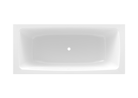 Alva Forta Stahlemail Wanne Duo 180x80cm, schweres Mod., Weiß oh. Füsse - AQBWFODUO180S