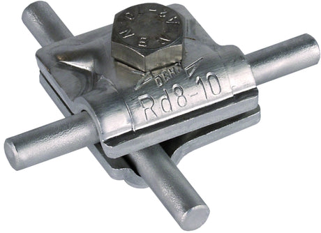 DEHN MV-Klemme Al f. Rd 8-10mm m. Sechskantschraube   – 390051