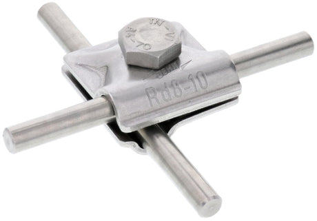 DEHN MV-Klemme NIRO (V4A) f. Rd 8-10mm m. Sechskantschraube   – 390079