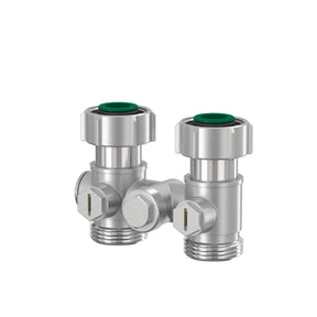 SIMPLEX Simplex Einrohrarmatur 3/4" AG Durchgang vernickelt  – F10005