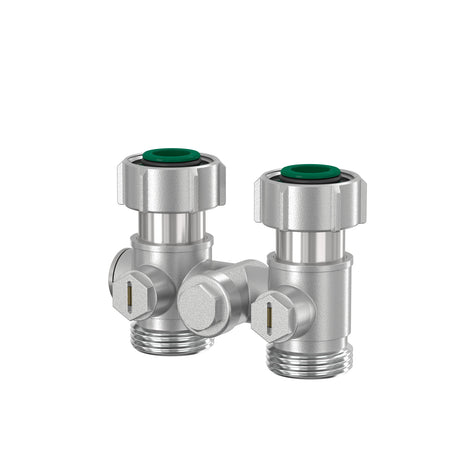 SIMPLEX Simplex Einrohrarmatur 3/4" AG Durchgang vernickelt  – F10005