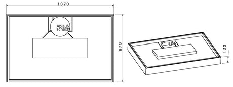 Alva Bela 1.0 Träger f. Brausetasse Weiß AQBTBEBT14.90.1, 140x90x2,5cm - AQTRBEBT14.90.1