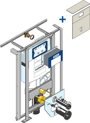 GEBERIT GE Huter Montageelement WWC UP320 Reno fuer Massivbau, mit Beplankung   – HU-WC1114-G