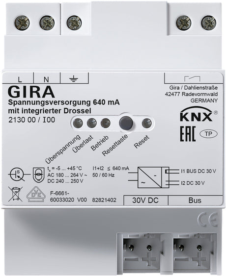 GIRA Spannungsversorgung 640 mA Drossel KNX R EG   – 213000