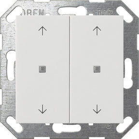 GIRA KNX Taster Wippe 2f Pfeile System 55 reinweiß glänzend   – 517403