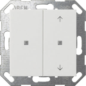 GIRA KNX Taster Wippe 2f unbedruckt/Pfeile Sy stem 55 Reinweiß   – 517503
