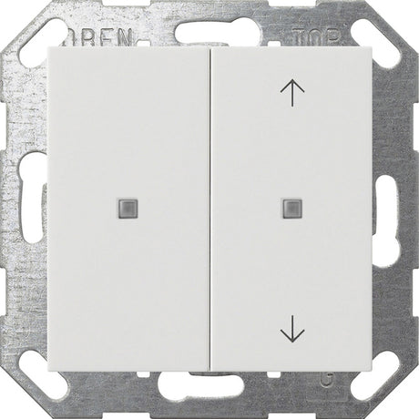 GIRA KNX Taster Wippe 2f unbedruckt/Pfeile Sy stem 55 Reinweiß   – 517503