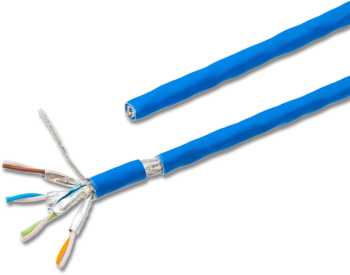 Alva KAT.7 Datenkabel Simplex S/FTP, 1000MHz, LSOH3, Cca, Farbe: blau - DK-KAT7-1000-SFTP-S-BL>TR500<