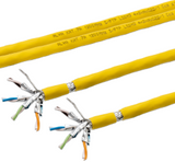 Alva KAT.7A Datenkabel Duplex S/FTP, 1200MHz, LSOH3, Cca, Farbe: gelb - DK-KAT7A-1200-SFTP-D-GE>TR500<