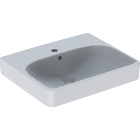 Alva Prima Handwaschbecken 50x41cm eckig, mit Hahnloch, Weiß - AQKEPRHWB50