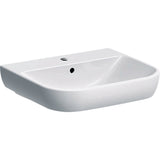 Alva Prima Waschtisch 55x48cm rund, mit Hahnloch, Weiß - AQKEPRWT55R