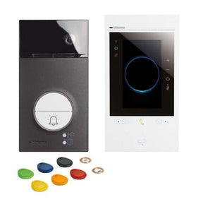 BTICINO Flex"ONE Video-Set mit Türstation LINEA3 000 Black + CLASSE 300EOS with Netatmo  – 363915