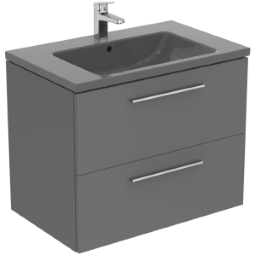 Alva Ora Unterschrank inkl. Keramik-WT 81x63x51cm, Quarzgrau Matt - AQBMORWTUSK80GM