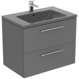 Alva Ora Unterschrank inkl. Keramik-WT 81x63x51cm, Quarzgrau Matt - AQBMORWTUSK80GM