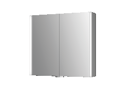 Alva Varia Aluminiumspiegelschrank 80x73,5x16,5cm, LED-Strips, Aluminium - AQBMVASPS7