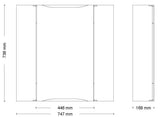 Alva Varia Spiegelschr. klappb. Seitens. 44,6x73,8x16,8cm, LED-Strips, Weiß - AQBMVASPS8