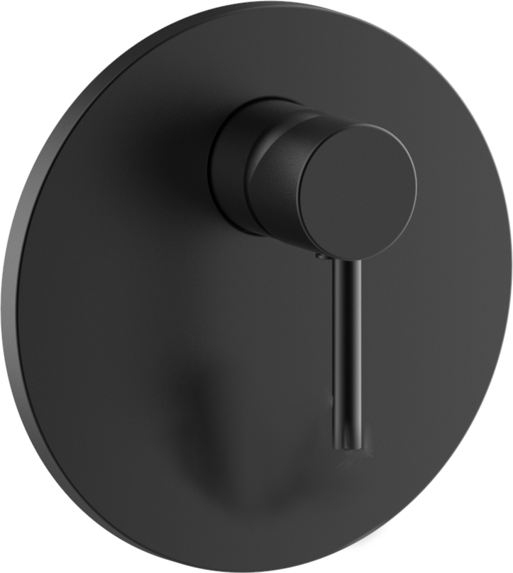 Alva Idea 1.0 Brausearmatur UP Sichtteil inkl. UP-Körper, Schwarz Matt - AQARIDSTB.2S