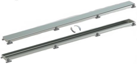 Alva Nova Rost Edelstahlabdeckung und zum Ausfliesen, zu Duschrinne 660mm - AQBFNODRR66.2