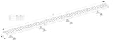 Alva Nova Rost zu Duschrinne 660mm Design Gerade - AQBFNODRR66.1