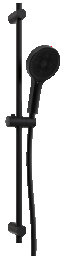 Alva Varia Brausestangenset 95 cm Handbr.3-fach,Brauseschl.160cm,Schwarz M - AQARVABS95S