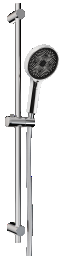Alva Varia Brausestangenset 95 cm Handbr. 3-fach, Brauseschl. 160cm, Chrom - AQARVABS95