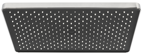 Alva Varia Kopfbrause 36x24cm rechteckig Antikalk, Kunstst., Powderstrahl, Chrom - AQARVAKB36EK